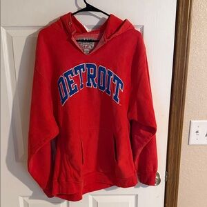Men’s Red Detroit Hoodie size large